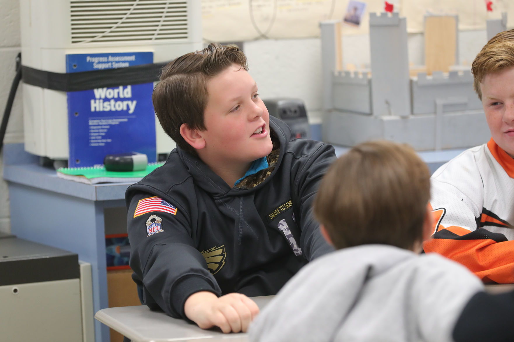Meteorologist Joe Martucci at Middle Township Middle School